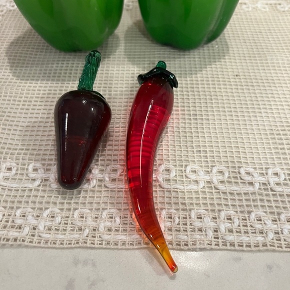 4 pieces of Murano hand blown glass vegetables Vintage Made in Italy - Picture 7 of 16
